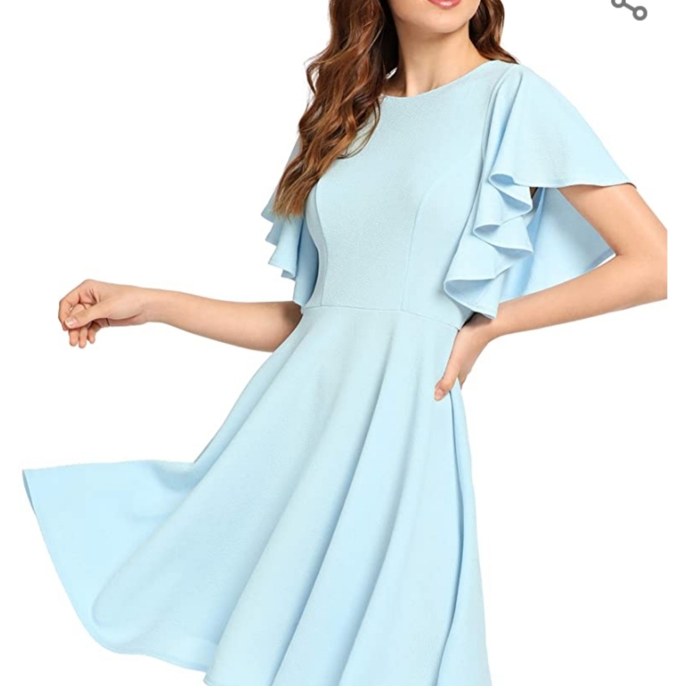 A Line Swing Flared Skater Cocktail Party Dress